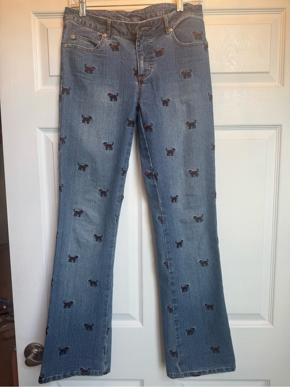 Lilly Pulitzer Women’s Embroidered Dog-Print Jeans
